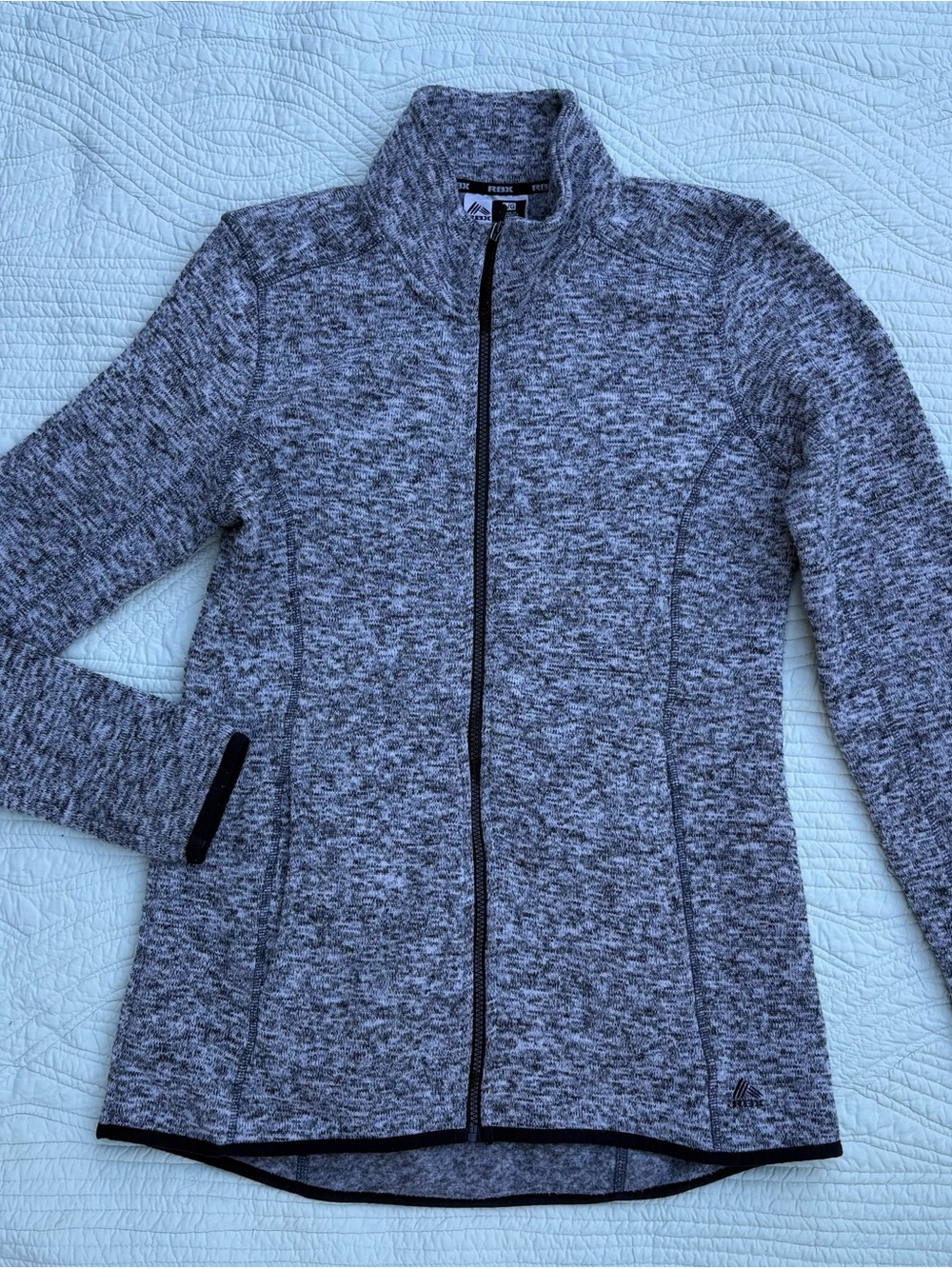 RBX Women’s Grey Full-Zip Heathered Jacket New Size L
